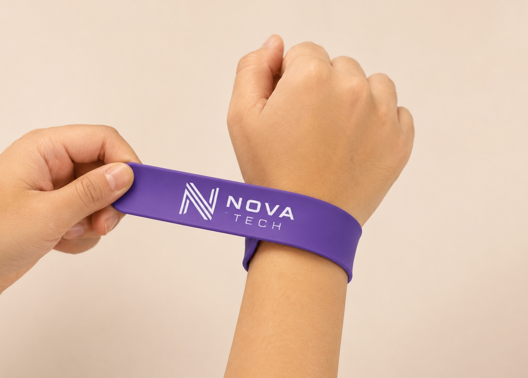 Self-Wrapping Slap Wristbands
