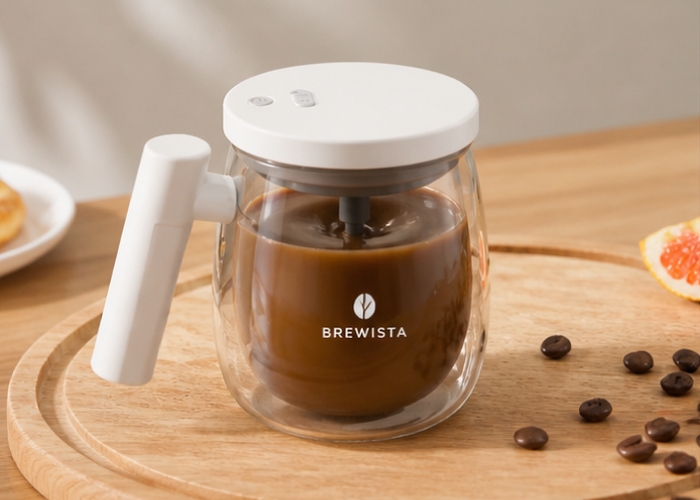 400ml Auto Stirring Glass Mug (Rechargeable)
